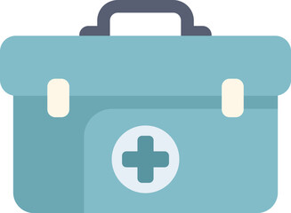 Fototapeta premium Simple icon of a first aid kit, closed, containing bandages and antiseptics for treating minor injuries