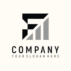 letter F finance logo design element vector template