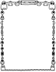 Halloween Worksheet Border, Halloween-Themed Frame for Worksheets, Spooky Halloween Border for Teachers, Halloween Printable Border for Worksheets.