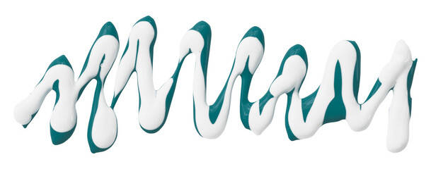 green watercolor drop zigzag isolated on transparent background