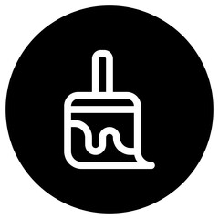 Editable paint brush, wall, house, painting, rennovation vector icon. Construction, tools, industry. Part of a big icon set family. Perfect for web and app interfaces, presentations, infographics, etc