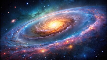 High angle view of cosmic charm with captivating galaxies and nebulae