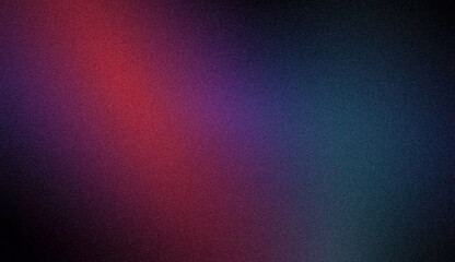 Purple blue red dark color wave flow abstract noise texture backdrop design, grainy gradient with vibrant colors, bright, shine, glowing, noisy banner, poster, copy space.