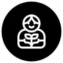 Fototapeta premium Editable person planting a tree, plant, gardening vector icon. Environment, ecology, eco-friendly. Part of a big icon set family. Perfect for web and app interfaces, presentations, infographics, etc