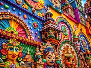 Obraz premium Explore the Vibrant World of Las Icon: A Stunning Collection of Colorful and Intricate Cultural Symbols and Designs