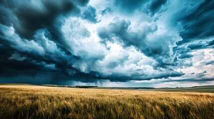 Thunderclouds Over Open Fields