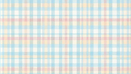 Interlocking Grid of Pastel Hues A Seamless Pattern of Delicate Blue, Yellow, and Pink Squares