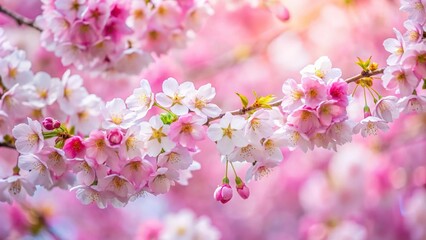 Fototapeta premium Panoramic cherry blossom background