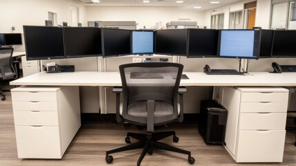 office desk with computer