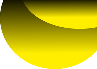 yellow abstract shape with black shadow