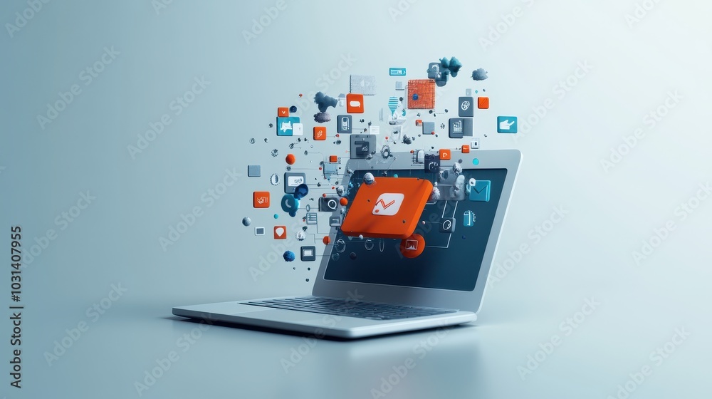 Poster exploring digital communication through innovative technology and design