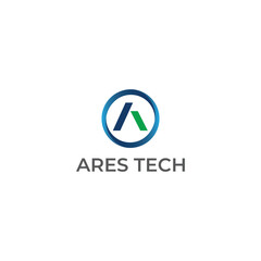 Letter A logo for finance or industry company