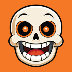 laughing skull, open mouth, black eyes cartoon (2).eps