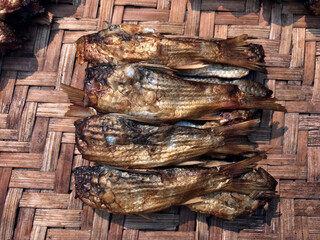 dried fish, dry fish image for preservation menu concept