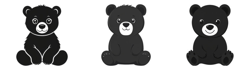Obraz premium Cartoon bear isolated on transparent PNG background, perfect for childrenâ€™s illustrations or toy-themed designs