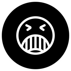 Obraz premium Editable angry, upset, expression emoticon vector icon. Part of a big icon set family. Part of a big icon set family. Perfect for web and app interfaces, presentations, infographics, etc