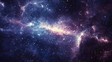 Obraz premium Cosmic Nebula: A Tapestry of Stars and Gas