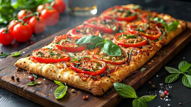 Discover a simple recipe to create an irresistible flatbread topped with ripe tomatoes and fresh herbs