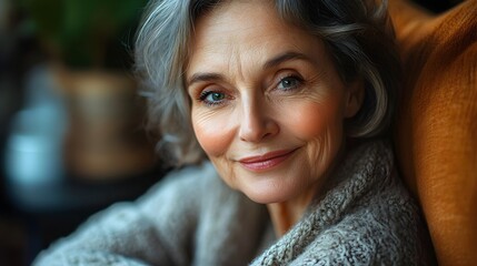 Aging senior woman with sagging skin and wrinkles, transitioning to a fresh, plump, youthful face with glowing, wrinkle-free features