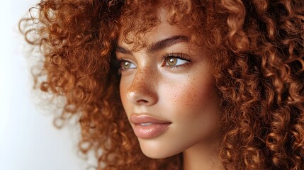 Fototapeta premium Detailed video tutorial showcasing the use of honey for frizz control, featuring curly hair before treatment and glowing, smooth curls after