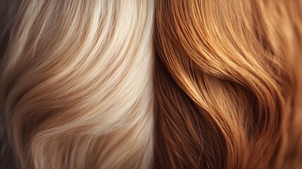 Fototapeta premium Curly hair transformation with honey mask treatment, before-and-after showing improved moisture and curl definition, Digital Rendering, Warm Tones, Soft Lighting