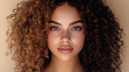 Split image of natural curls before and after deep conditioning with honey, highlighting frizz control and enhanced curl pattern, Realistic Photography, Soft Background