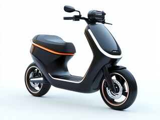 Obraz premium A sleek modern electric scooter, isolated on a white background