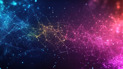 Cyber ​​abstract futuristic technology digital dots background built with different particles