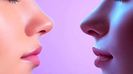 Obraz premium Detailed infographic showing rhinoplasty benefits for cosmetic enhancement and improved nasal function, with before-and-after nose images, Vibrant Colors, Infographic Style