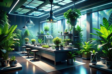 Futuristic Botanical Health Tech with Plant-Based Wellness Supplements for Natural Innovation