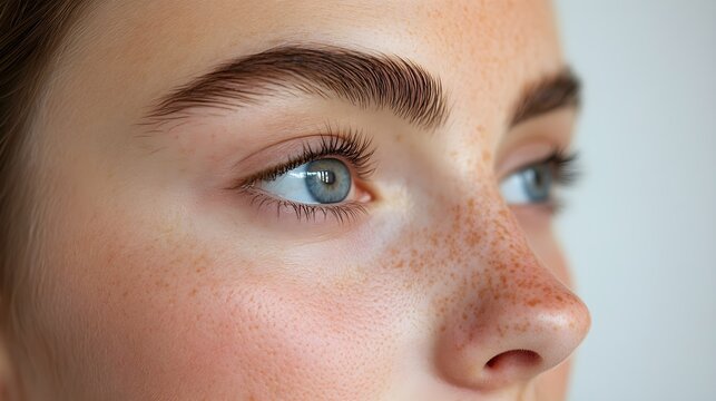Detailed time-lapse of a rhinoplasty healing journey, from immediately after surgery to the final, refined look, focusing on swelling reduction and nose reshaping, Realistic Style