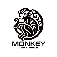 Obraz premium Monkey Vector Logo Design