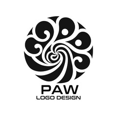 Paw Vector Logo Design