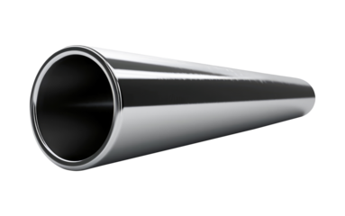 Metal pipe isolated on transparent background