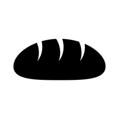 Simple French bread silhouette icon. Vector.