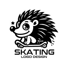 Skating Vector Logo Design