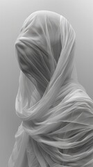 Veiled Figure: A Study in Light and Shadow
