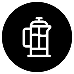 Editable french press vector icon. Cafe, coffee shop, restaurant, drink, beverages. Part of a big icon set family. Perfect for web and app interfaces, presentations, infographics, etc