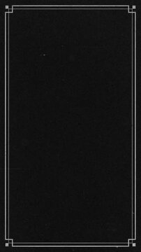 Super 8 Film Frame Retro Vintage, art deco style frame, black and white background	