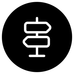 Obraz premium Editable wayfinder, signpost vector icon. Part of a big icon set family. Perfect for web and app interfaces, presentations, infographics, etc