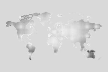 World map Grayscale,isolated on white background for website layouts,background,education, precise,customizable,Travel worldwide,map silhouette backdrop,earth geography, political,reports