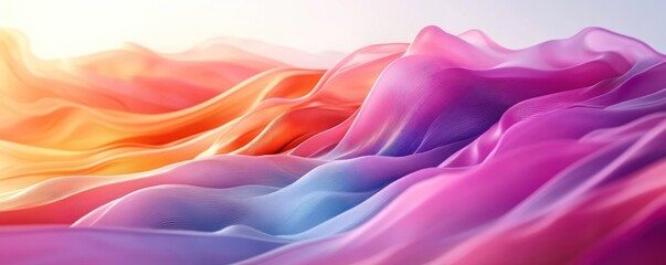 Fototapeta premium Abstract Colorful Fabric Waves