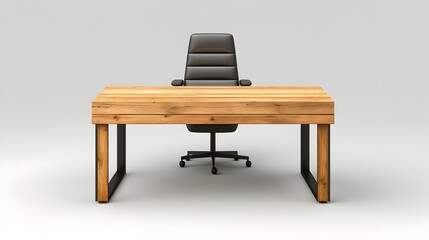 Chic Reclaimed Wood Office Desk with Iron Legs Providing Sustainable Modern Aesthetic in Creative
