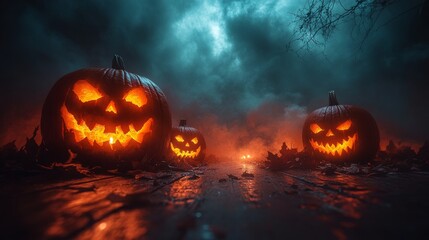 Seasonal decor, Halloween background wallpaper, beauty in fairy tale, magical atmosphere, Halloween banner background.