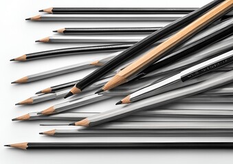 Lead pencil set against a white background.