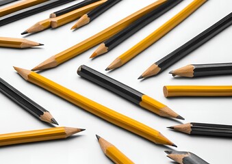 Lead pencil set against a white background.