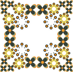 soft colour flower frame design