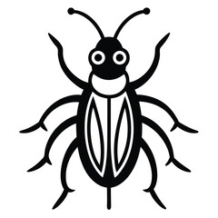 Solid color Water Bug animal vector design