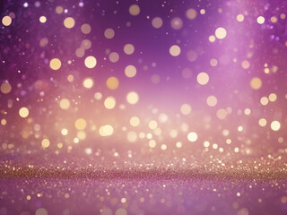 abstract defocused Christmas blur bokeh glitter purple, pink and gold light background