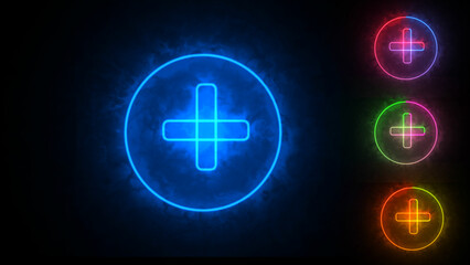 Obraz premium Plus Icon | Pluses | Cross Symbol | Addition Logo | Positive Sign |